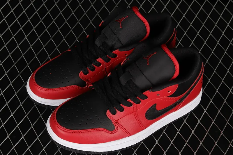 All categories Air Jordan Jordan series basketball shoes Air Jordan 1 Low Z version Air Jordan 1 Low AJ1 Joe 1 new black and red low-top cultural basketball shoes 553560-605